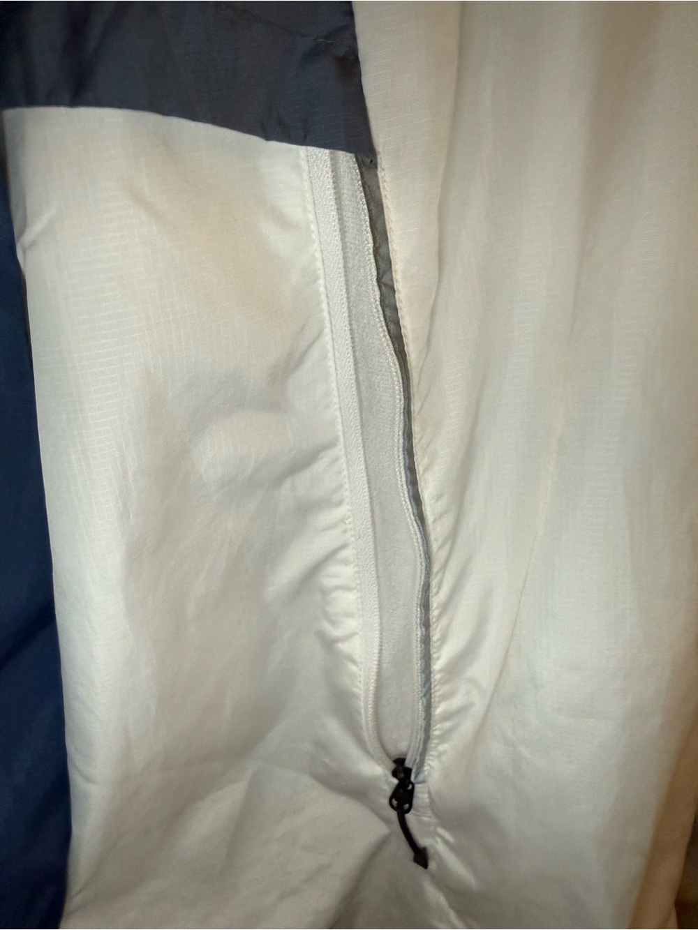adidas White and Navy Colorblock Hooded Windbreaker - Picture 5 of 9